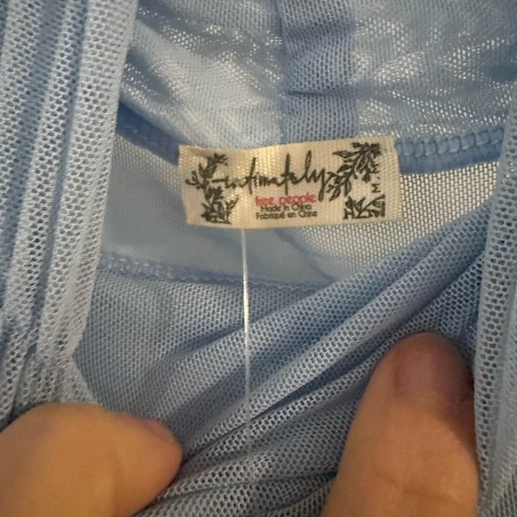 Free People Light Blue Ruched Bodysuit - Picture 5 of 7